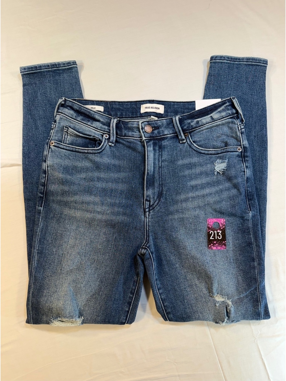 True Religion Halle High Rise Super Skinny Jeans Size 30W